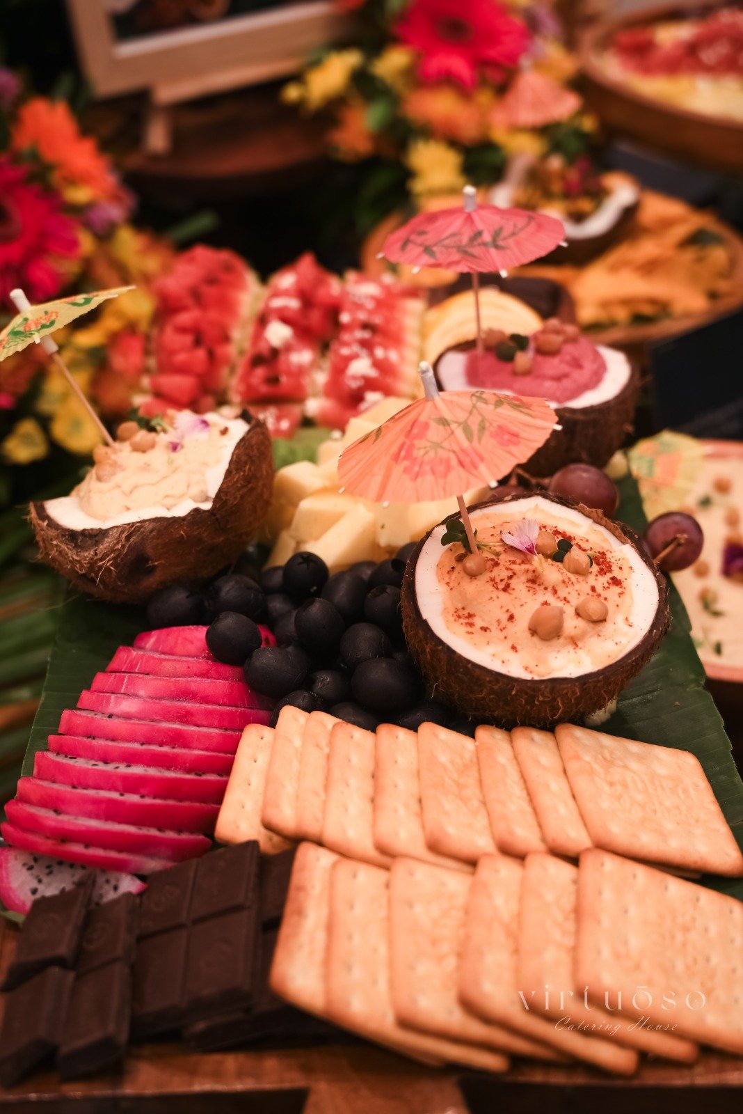 A grazing table by Virtuoso Catering House at an event in Delhi NCR