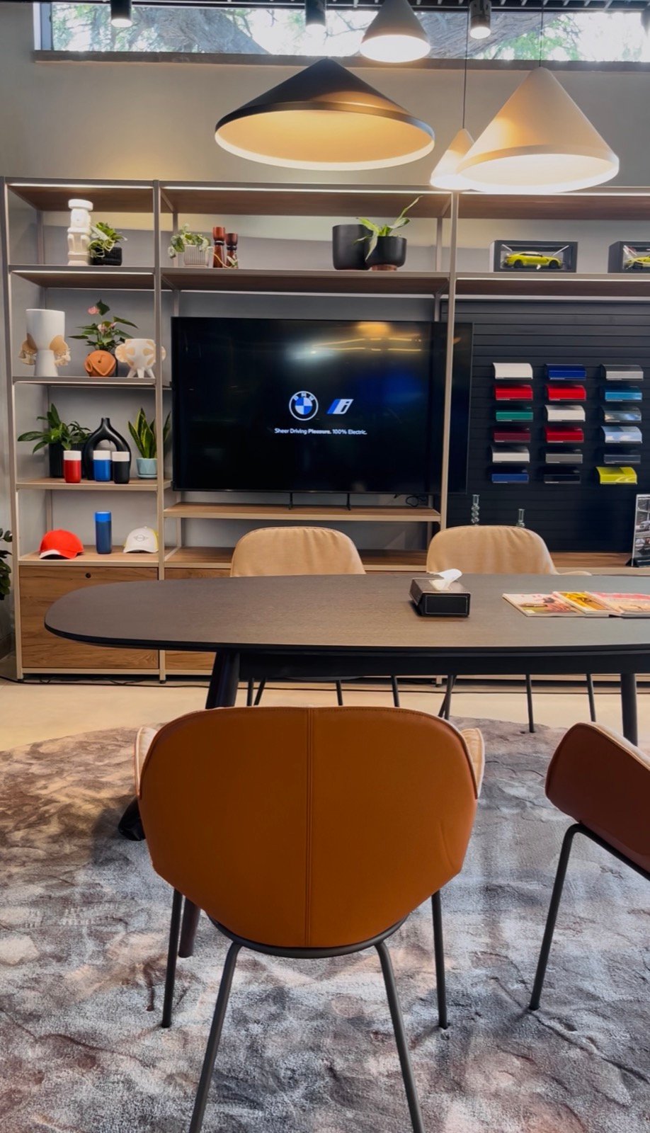 Inside the showroom floor where the leadership lunch was served.