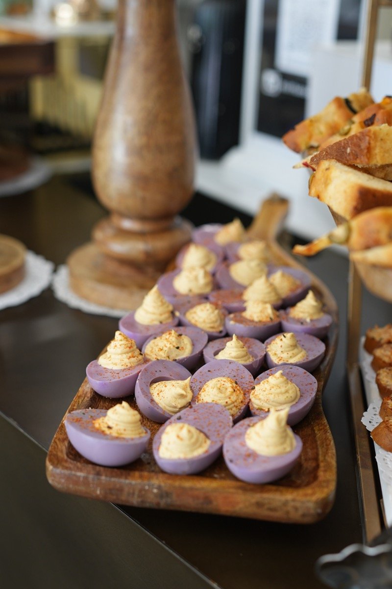 Mousse eggs, finished in the Temerario’s purple.