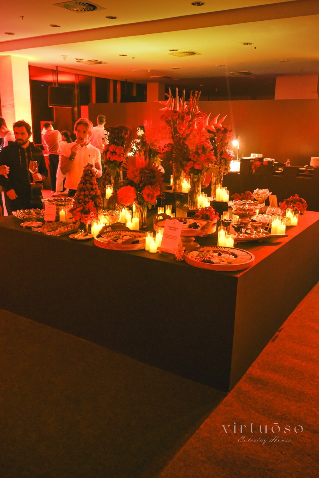 The fromagerie platter, styled entirely in Ferrari red.